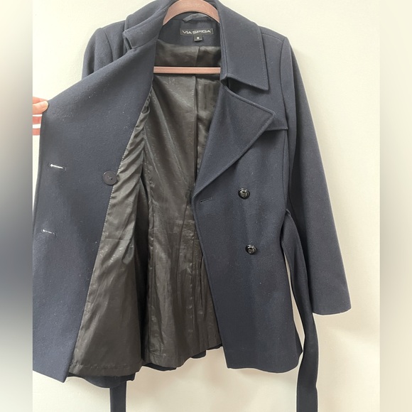 Via Spiga | Women’s Wool Pea Coat - Picture 7 of 12